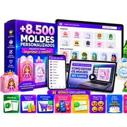 +8.500 Moldes Personalizados + Aplicativo