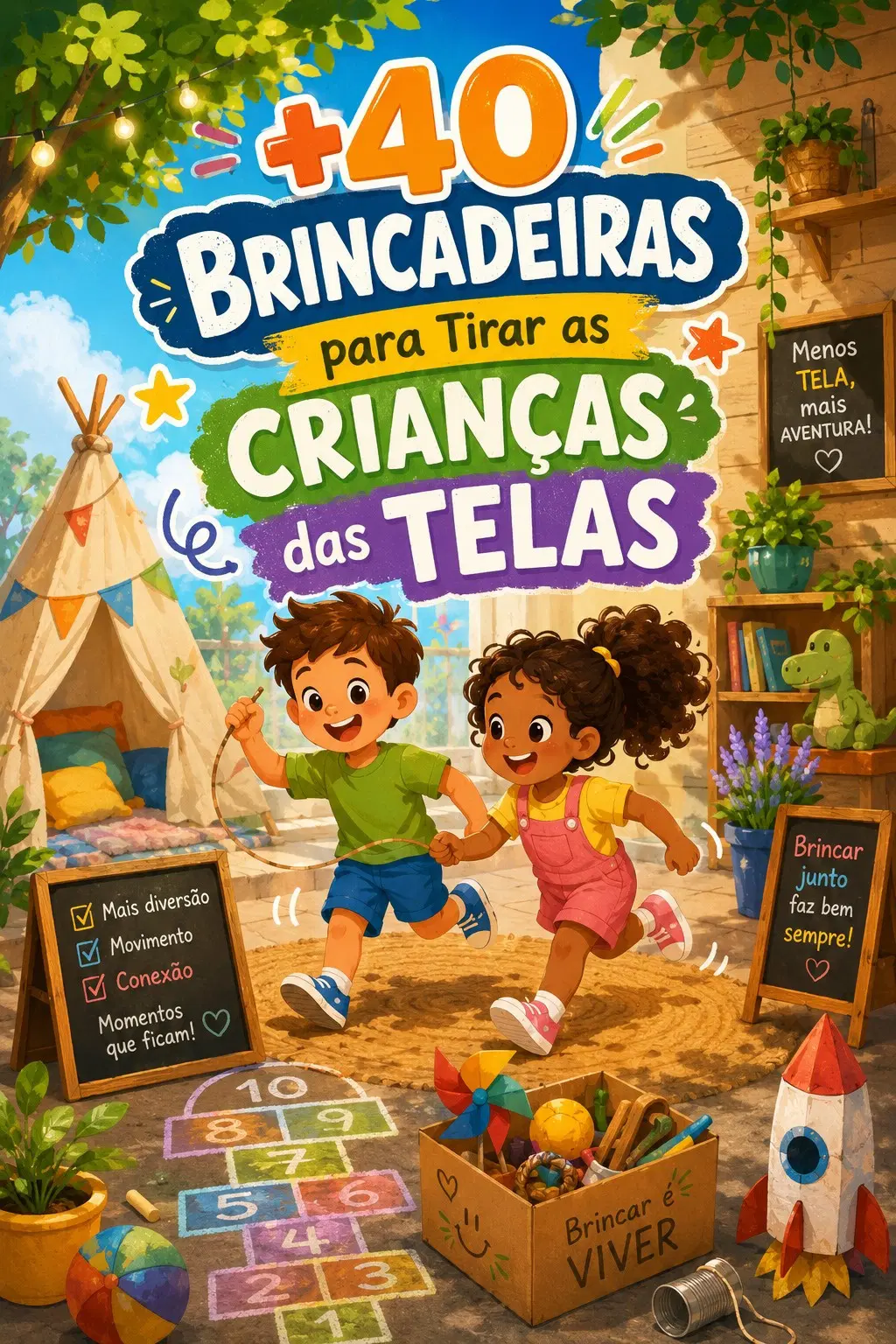 +40 Brincadeiras para tirar as crianças das telas