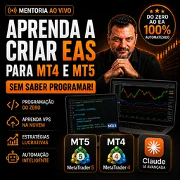 CRIE SEU PRIMEIRO EA PARA MT4 E MT5 MESMO SEM EXPERIÊNCIA