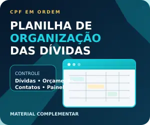 Planilha de Organização das Dívidas