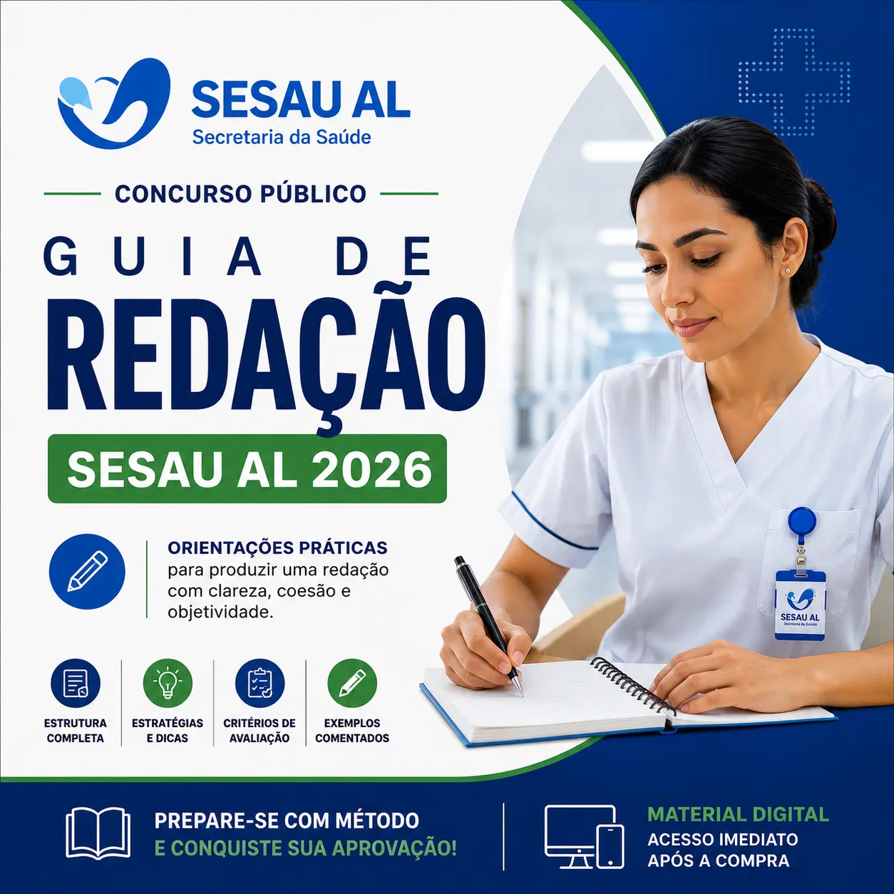 Leve também o Guia de Redação SESAU AL 2026