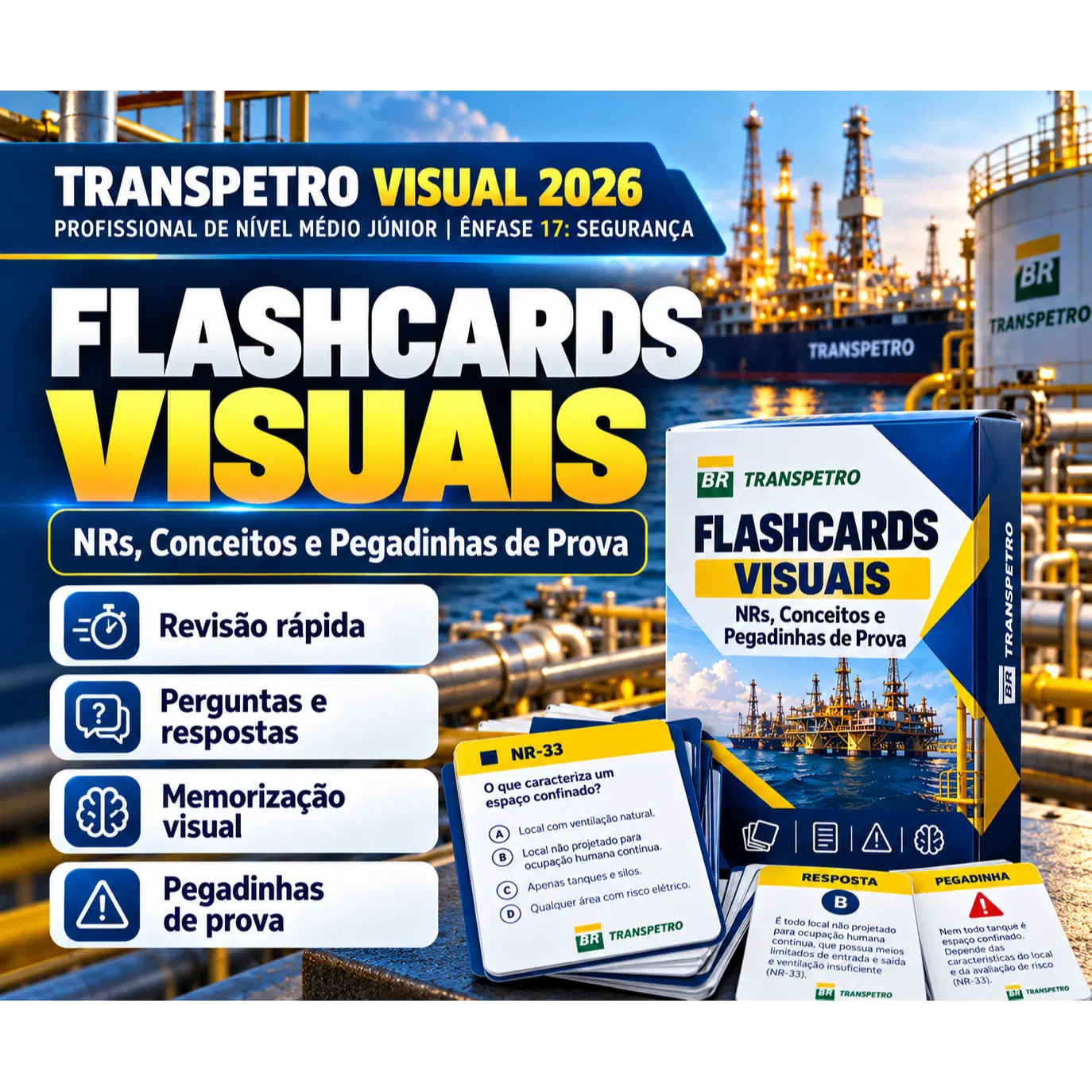 Revise rapidamente NRs, conceitos importantes, diferenças, siglas e pontos que costumam gerar confusão.