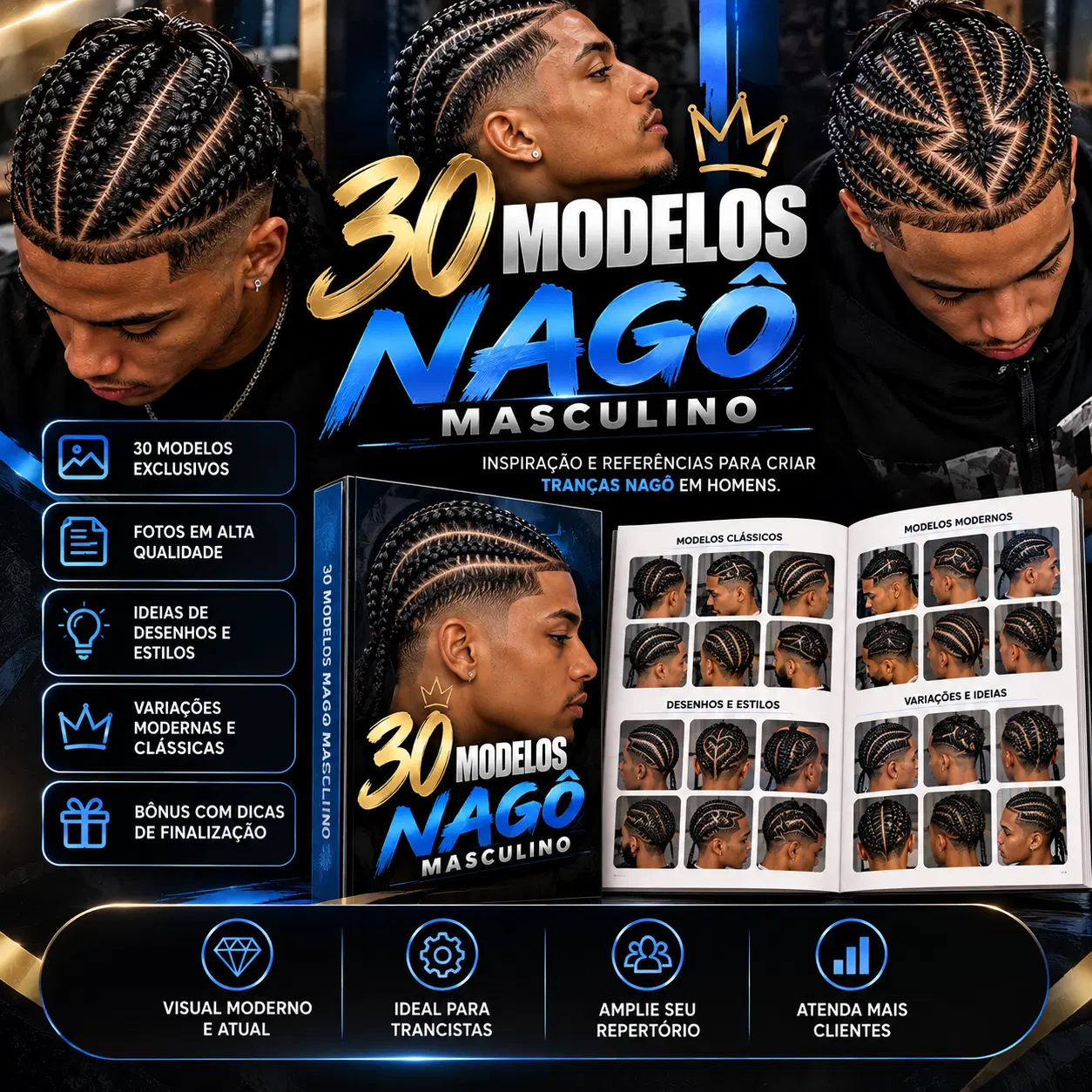 🔥 30 Modelos de Nagô Masculino