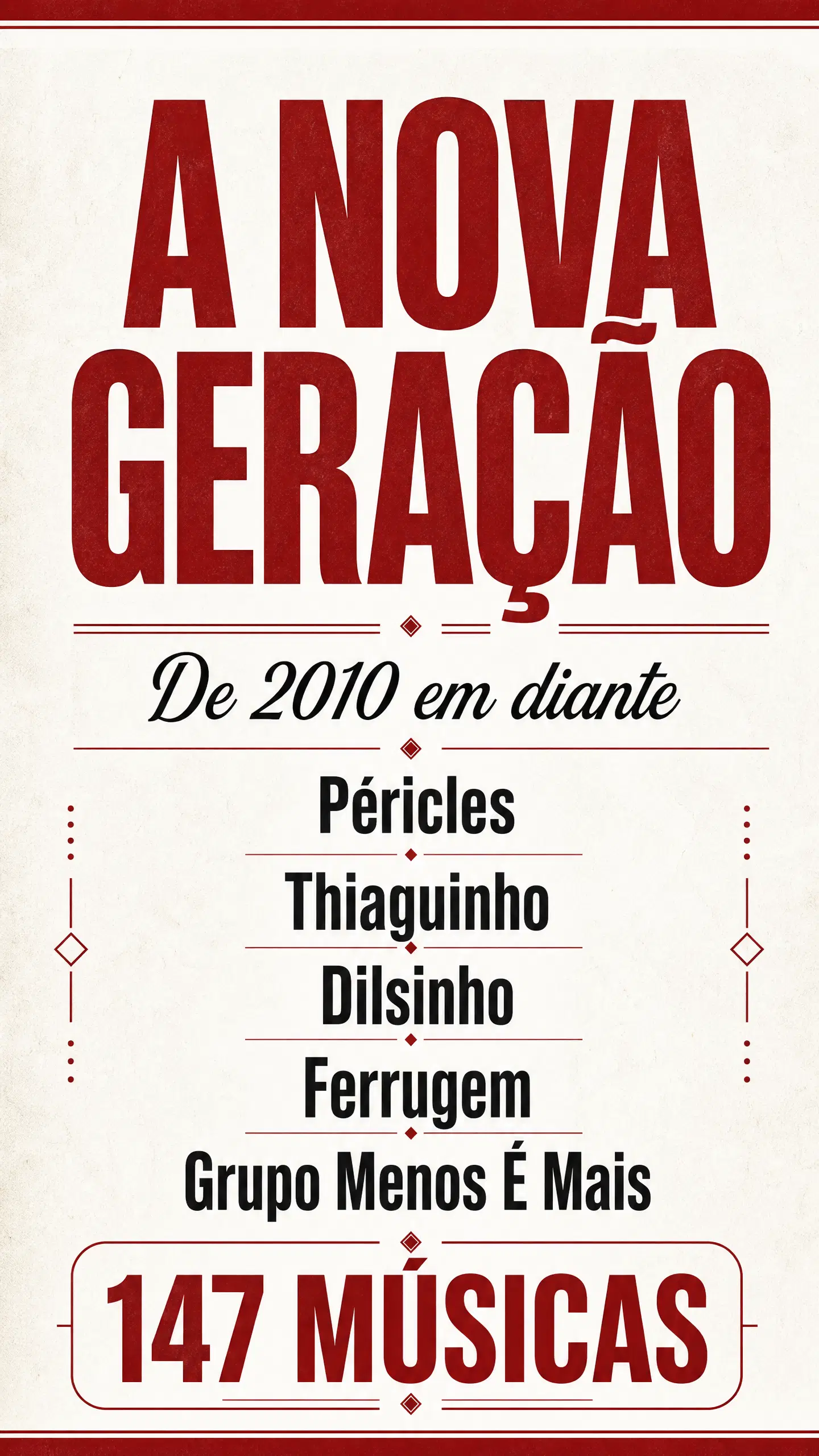 Péricles - Thiaguinho- Ferrugem- Menos e mais-Dilsinho - 147 Músicas
