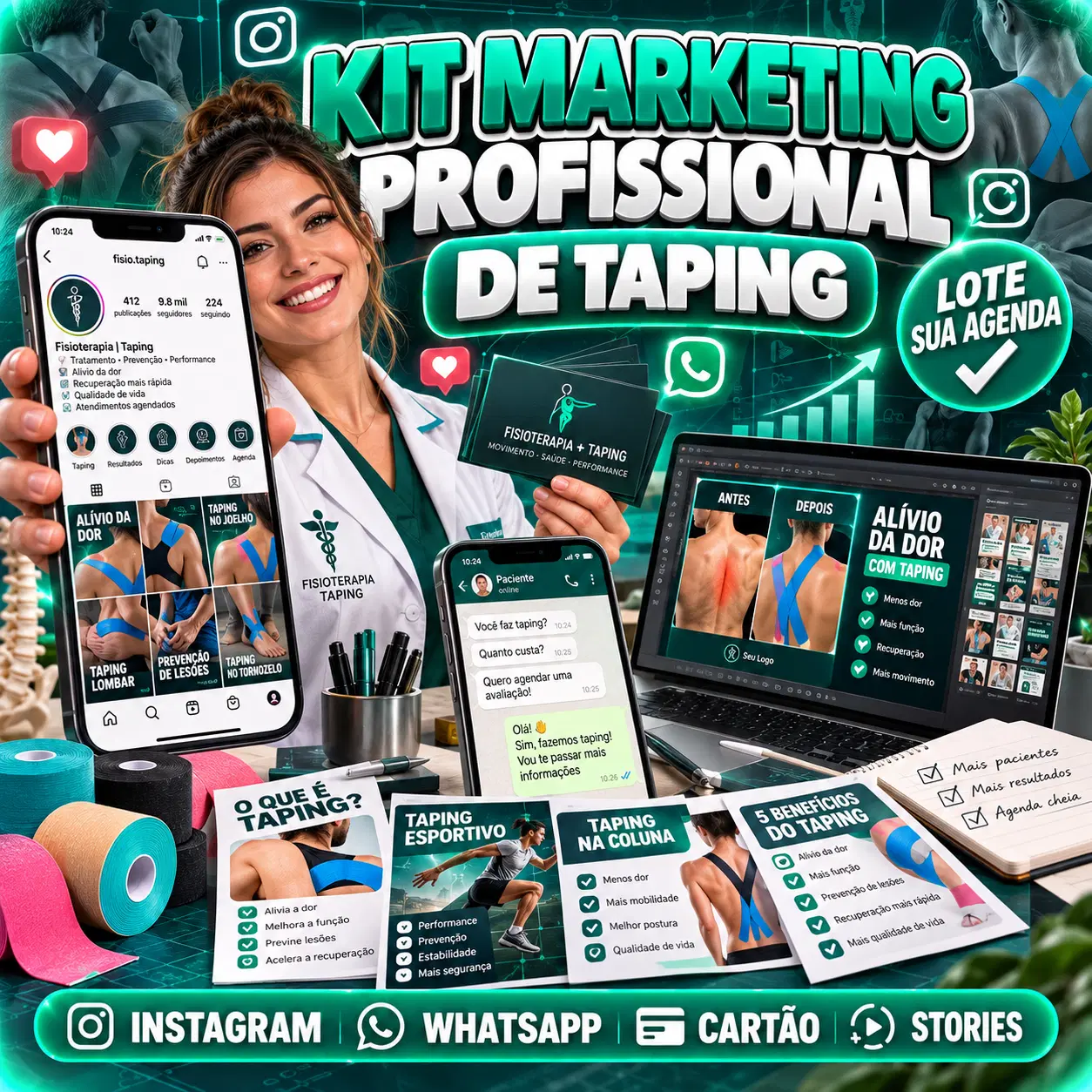 📣 Kit Marketing para Profissional de Taping