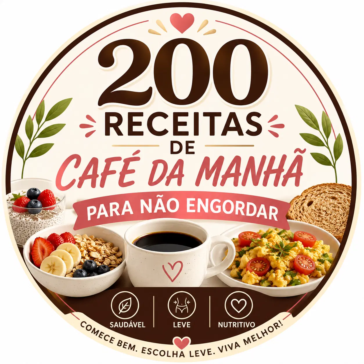 200 RECEITAS DE CAFÉ DA MANHÃ PARA NÃO ENGORDAR