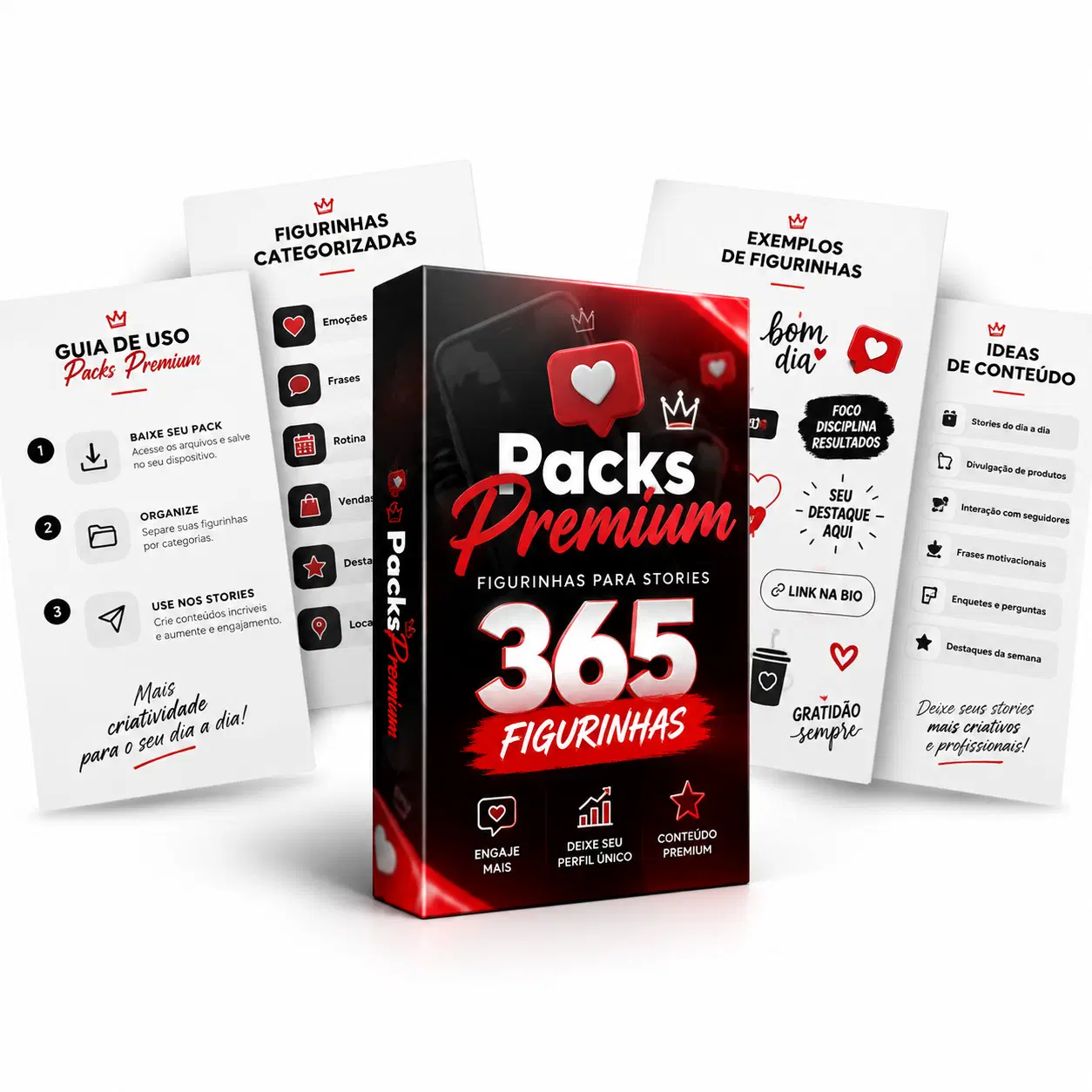 Packs Premium 365 Figurinhas para Stories