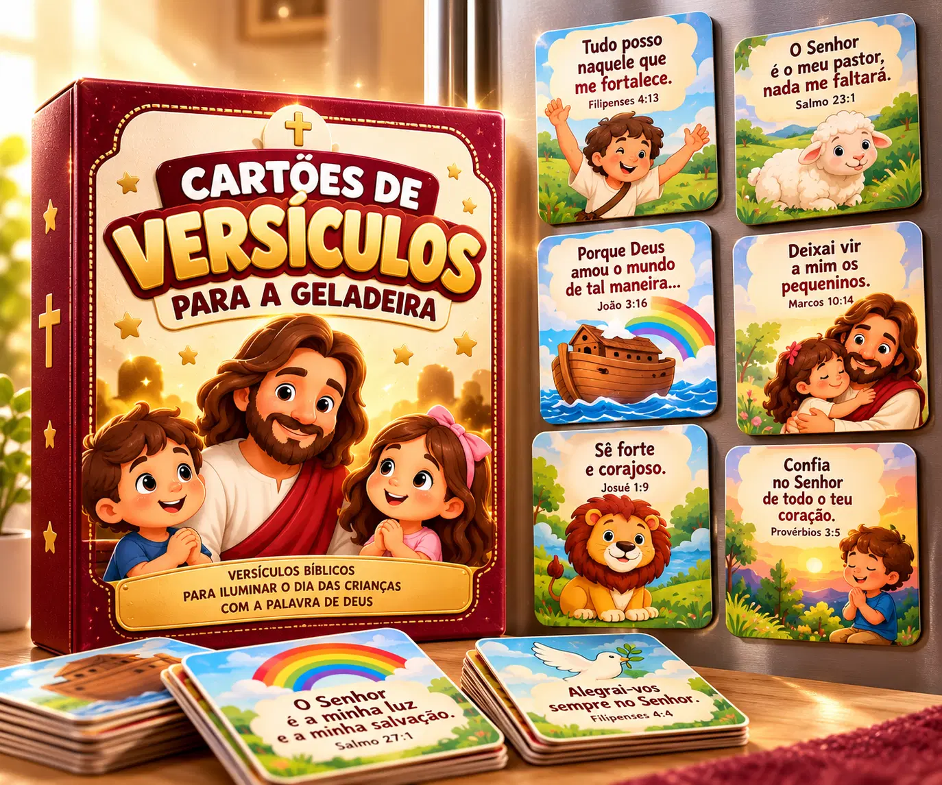 Cartões de Versículos para a geladeira