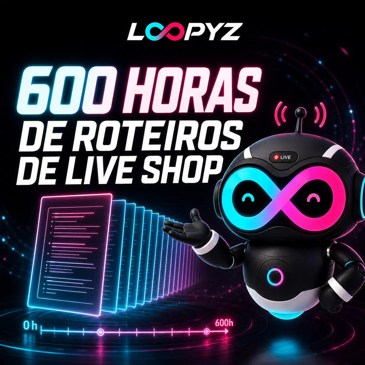 +600 Horas de Roteiros Prontos para Live Shop