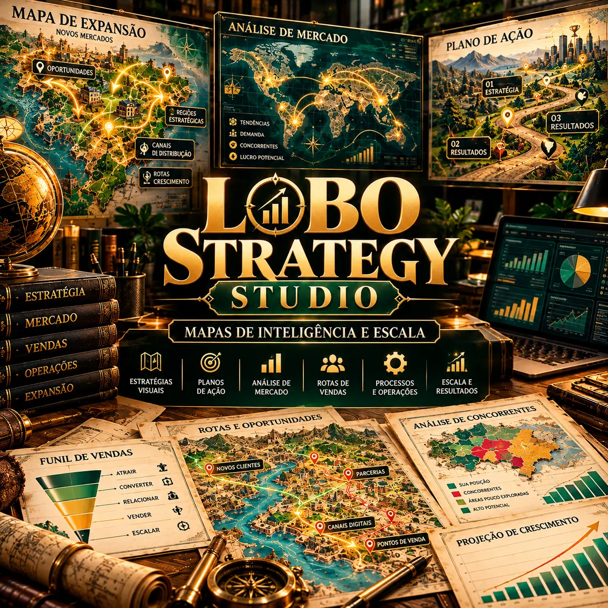 🎨 Lobo Studio  -  Mapas de Inteligência e Escala