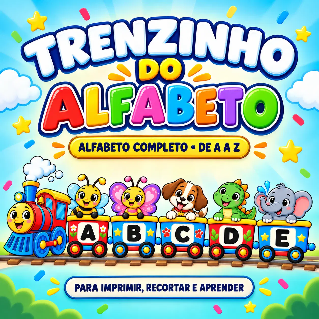 🚂 E QUE TAL COMPLETAR COM O ALFABETO?