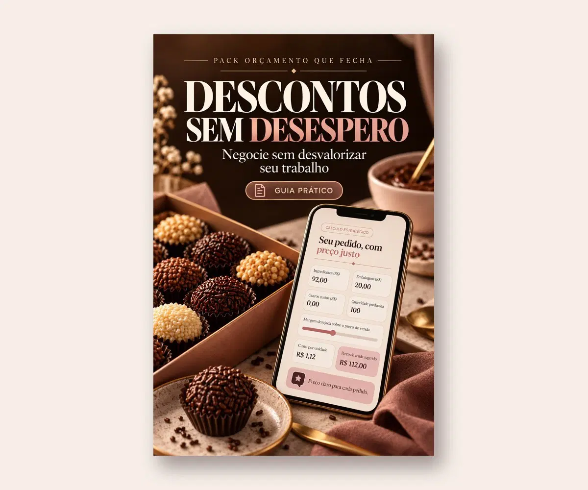 Antes de dar desconto, confira sua margem.