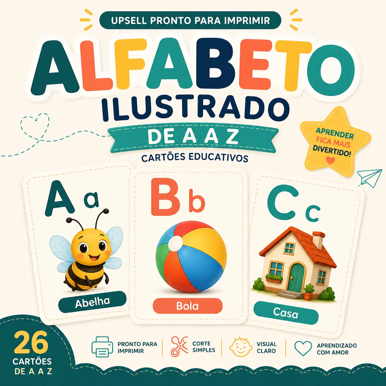 Alfabeto Ilustrado de A a Z