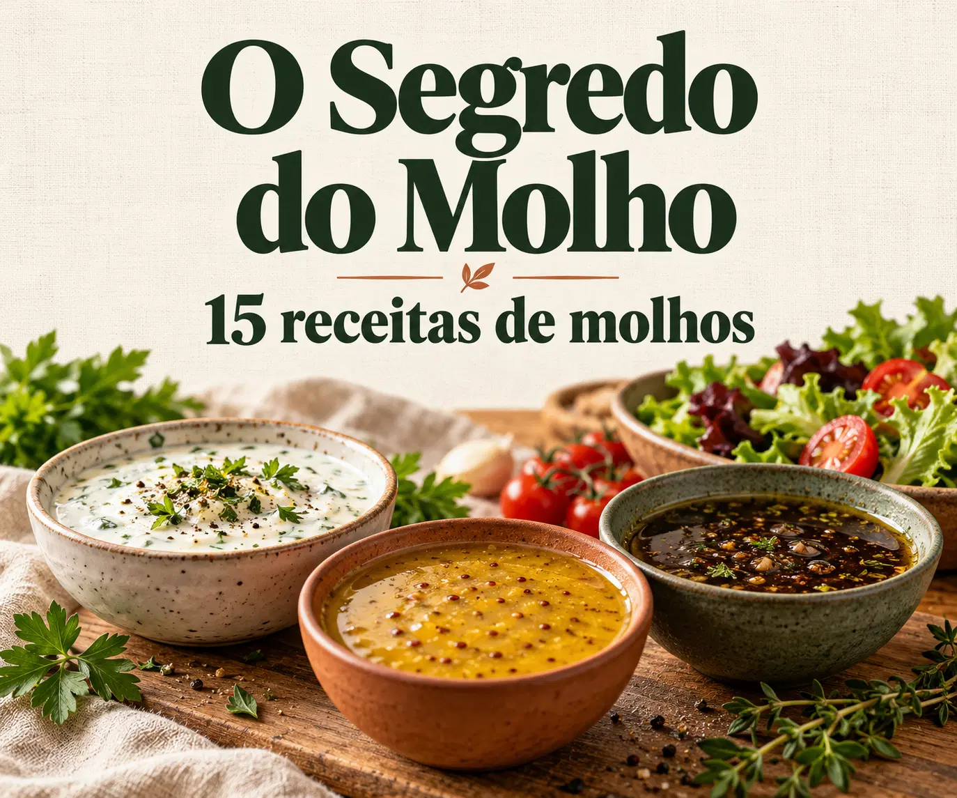 O Segredo do Molho—15 receitas de molho