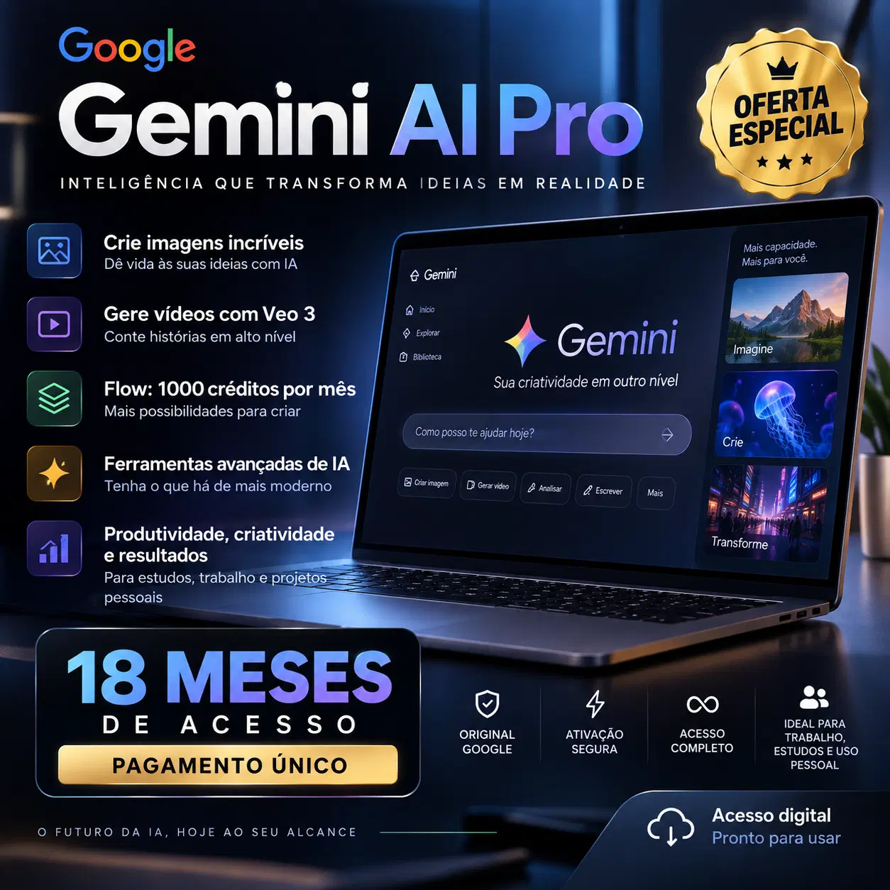 Gemini 18 meses - Pagamento único