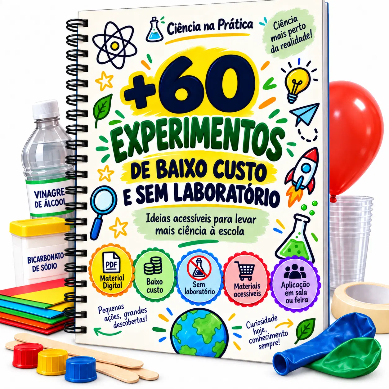 +60 Experimentos de Baixo Custo e Sem Laboratório
