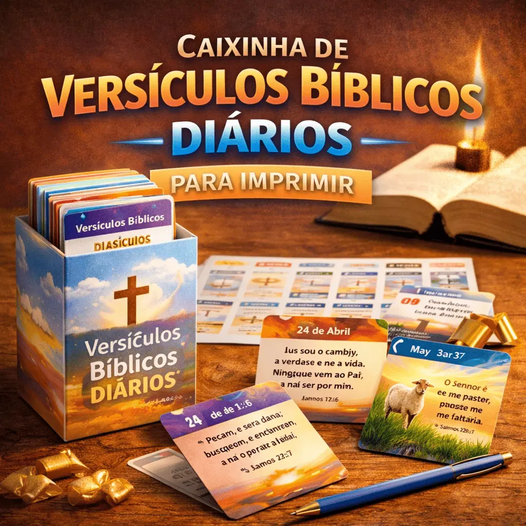 Caixa Especial de Versículos Bíblicos Diários Para Imprimir