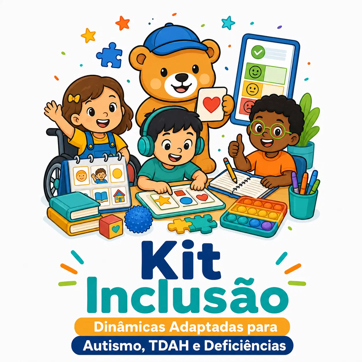 Kit Inclusão: Dinâmicas Adaptadas para Autismo, TDAH e Deficiências