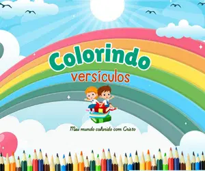 livro com versículos bíblicos para colorir para a criança aprender a palavra de forma divertida