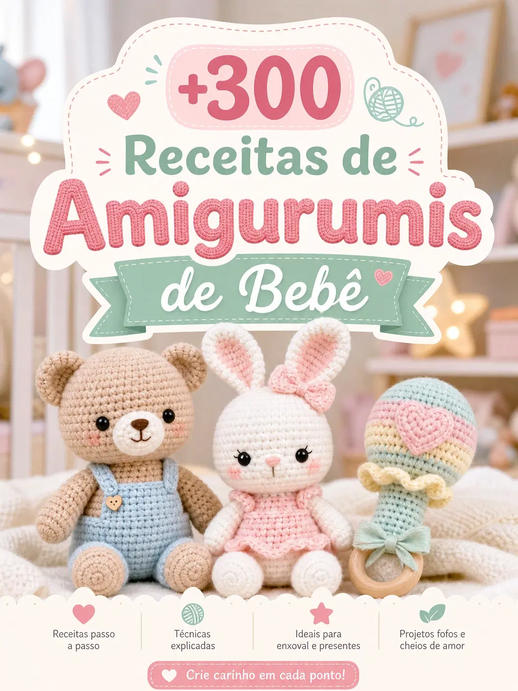 +300 Receitas de Amigurumis de Bebê