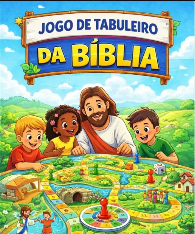 🎲 Kit 10 Jogos de Tabuleiro Bíblicos para Crianças