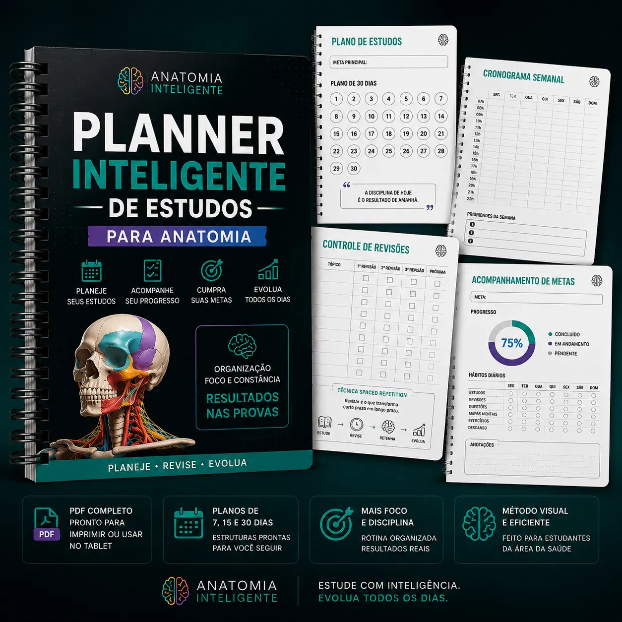 📅 Organize seus estudos e nunca perca uma revisão