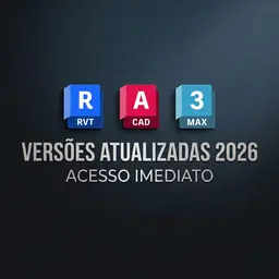 Combo Mestre do Projeto — Autocad.26, Revit.26 e 3dsmax.25