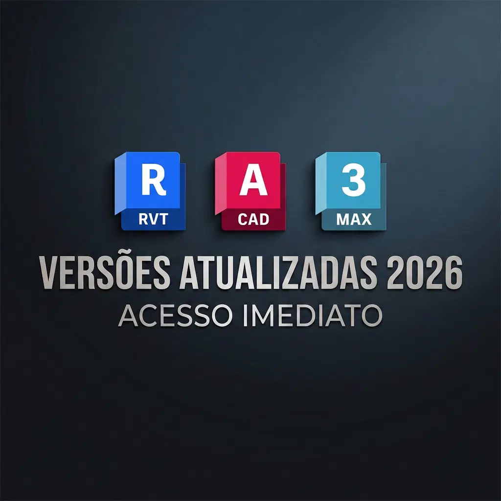 Combo Mestre do Projeto — AutoCAD, Revit e 3ds Max