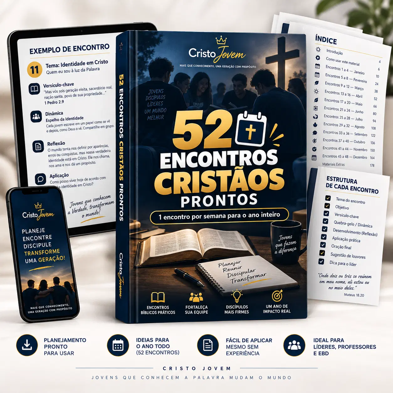 🙏 52 Encontros Cristãos Prontos