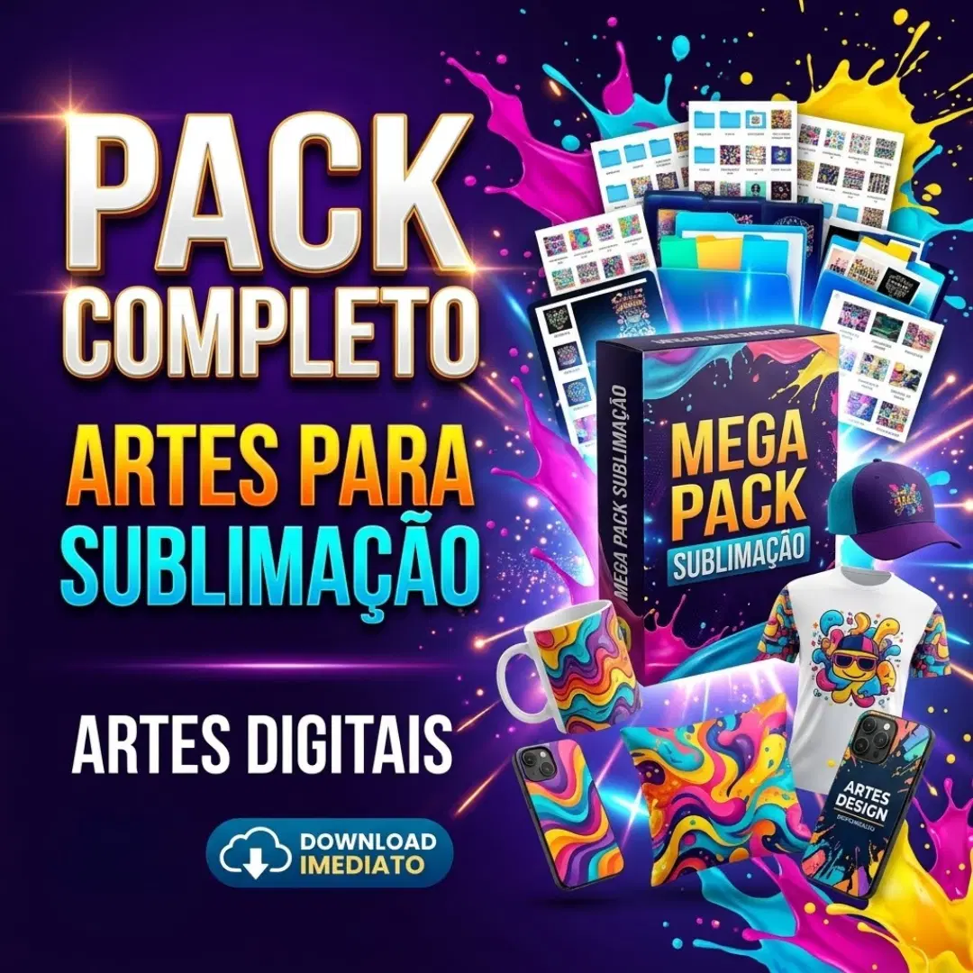 PACK COMPLETO COM MAIS DE 600 ARTES PRONTAS