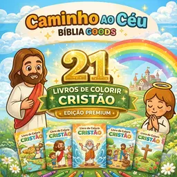 Kit Biblia Goods - 21 Livros para Colorir + Acesso Imediato