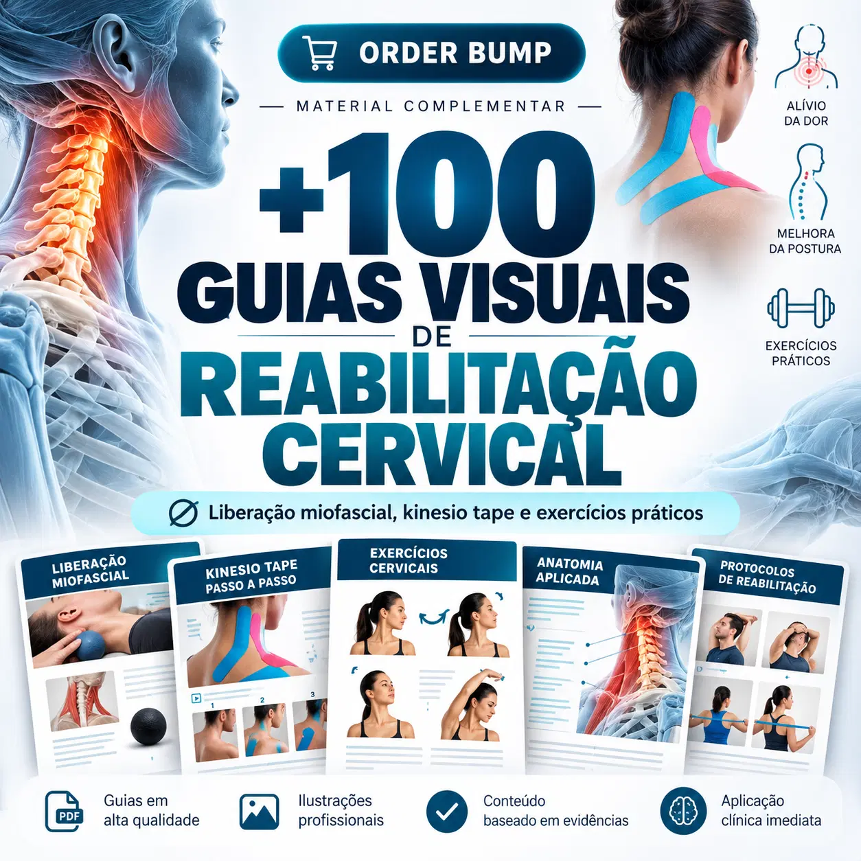 +100 Guias Visuais de Reabilitação  Cervical