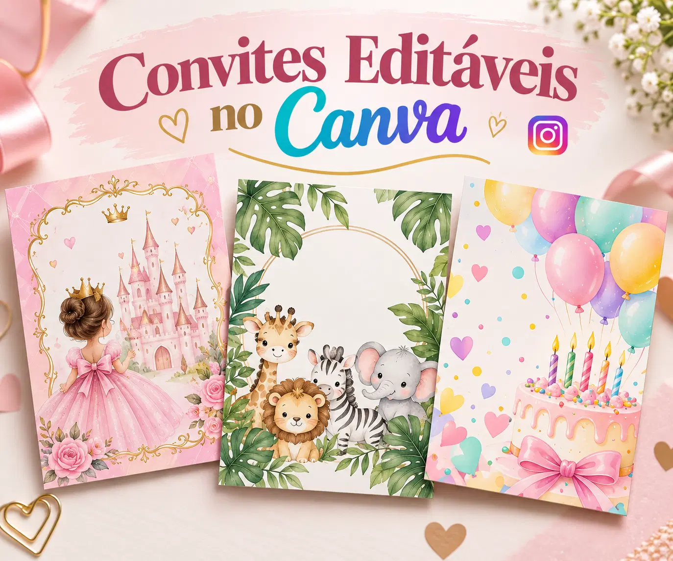Convites Editáveis no Canva