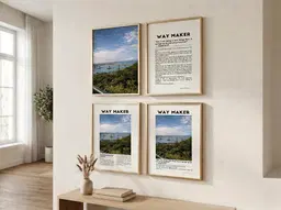 Abre Caminhos — Arte Cristã Sagrada para Parede (Imprimível) com Fotografia e Versículos Bíblicos — Versão em Português