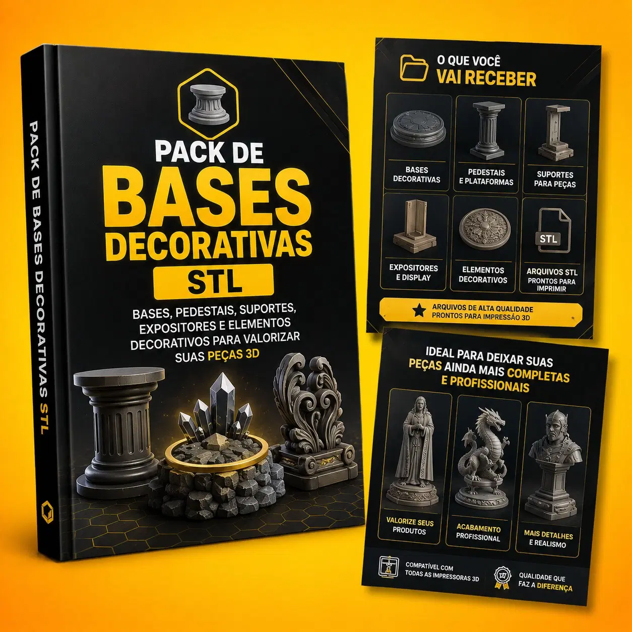 Pack de Bases Decorativas STL