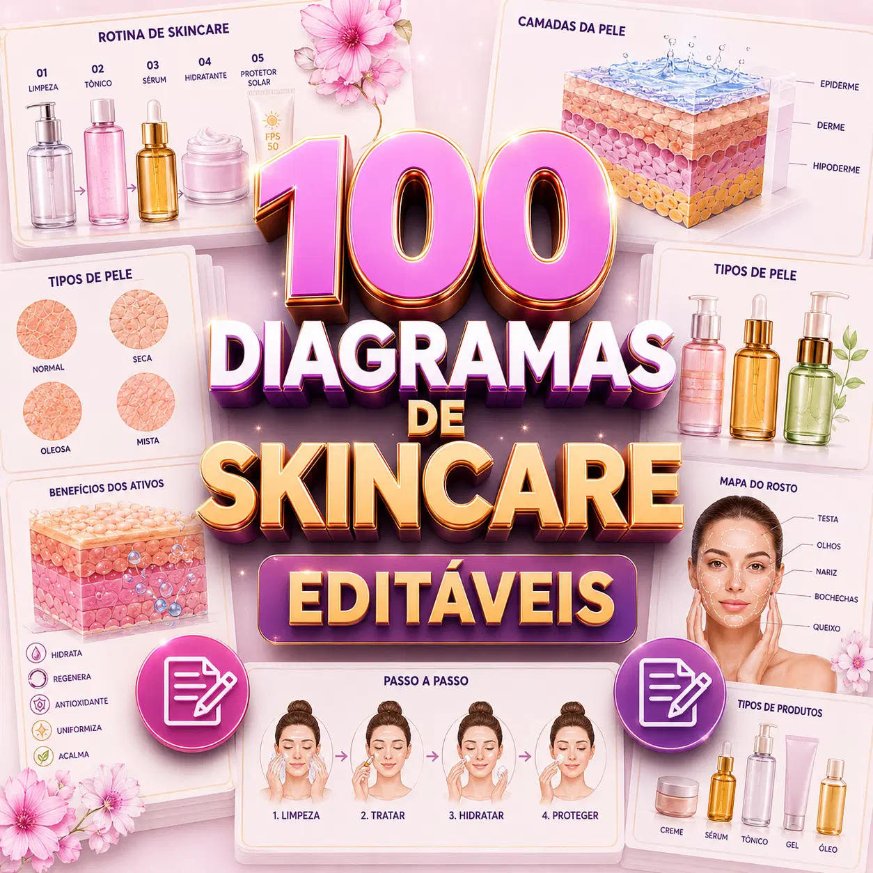100 Diagramas de Skin Care