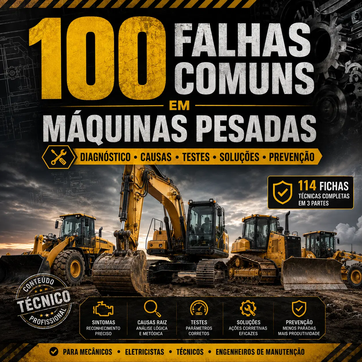 🚨100 Falhas Comuns em Máquinas Pesadas