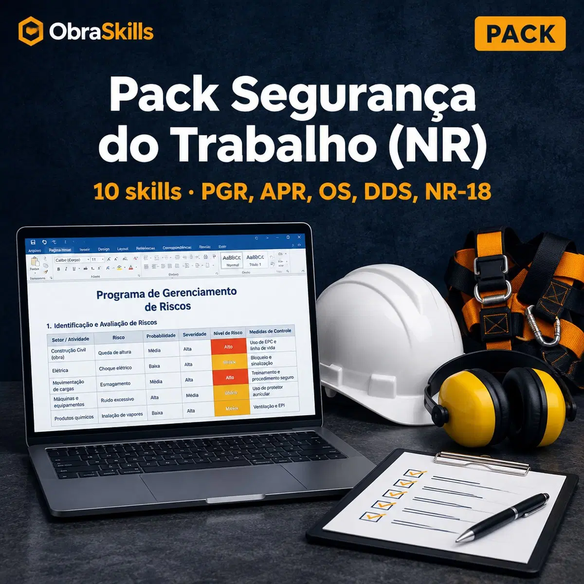 ➕ Pack Segurança do Trabalho (NR) — 10 skills extras