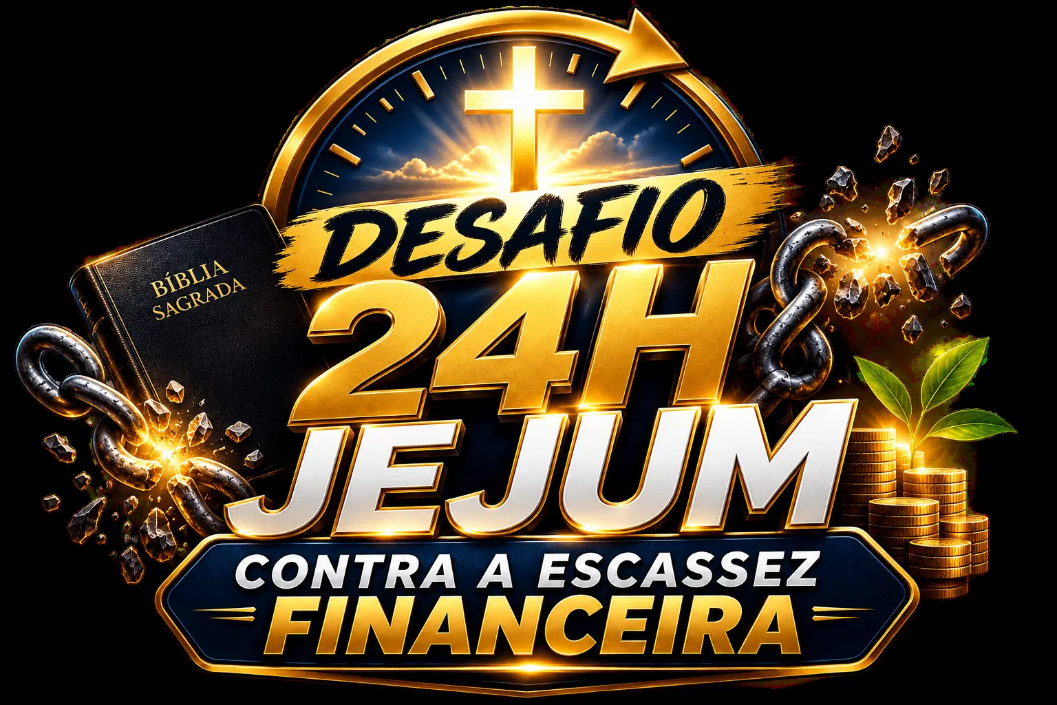 Desafio Jejum de 24 Horas para Destravar a Escassez Financeira