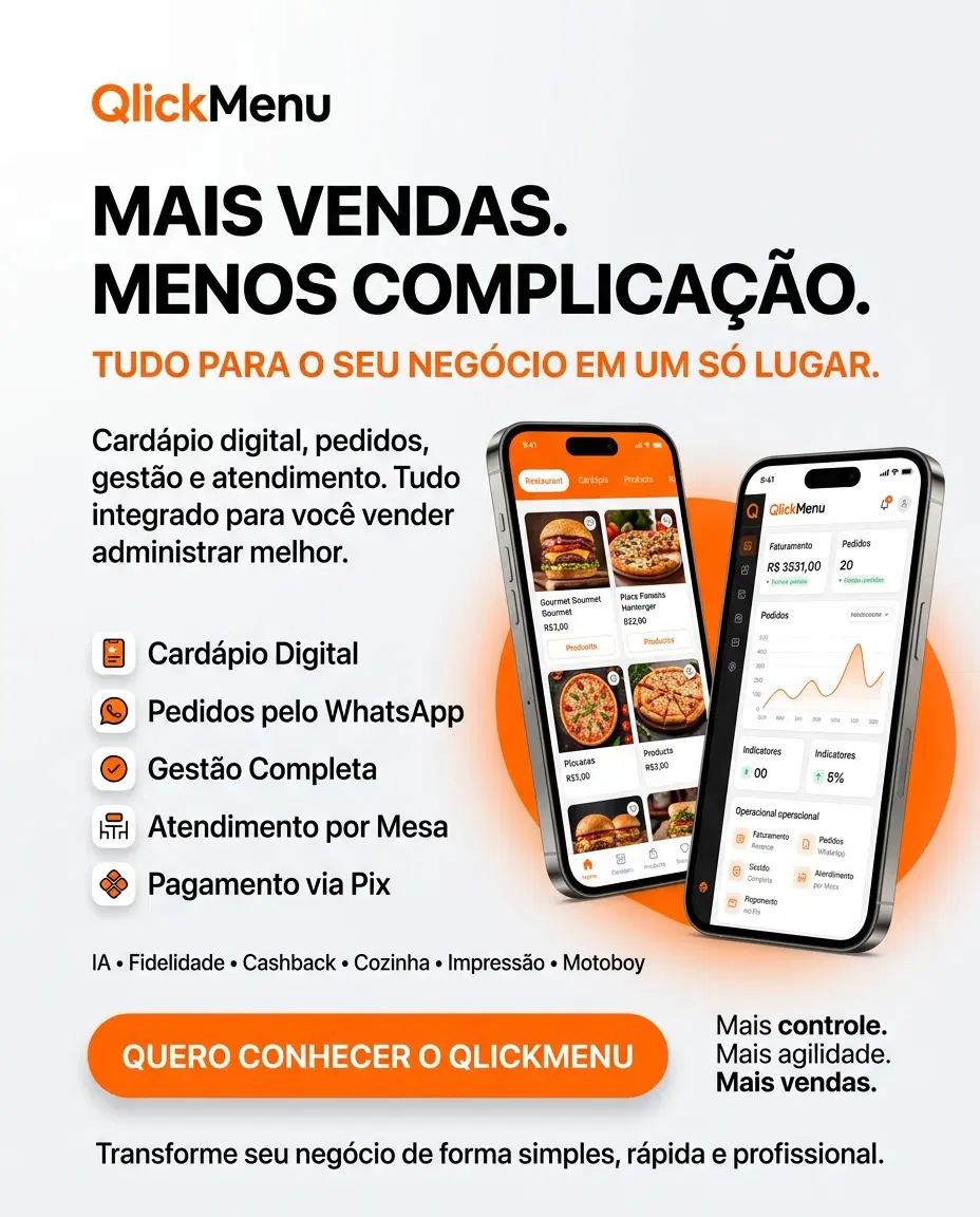 Qlick Menu — App para Delivery (Plano Premium)