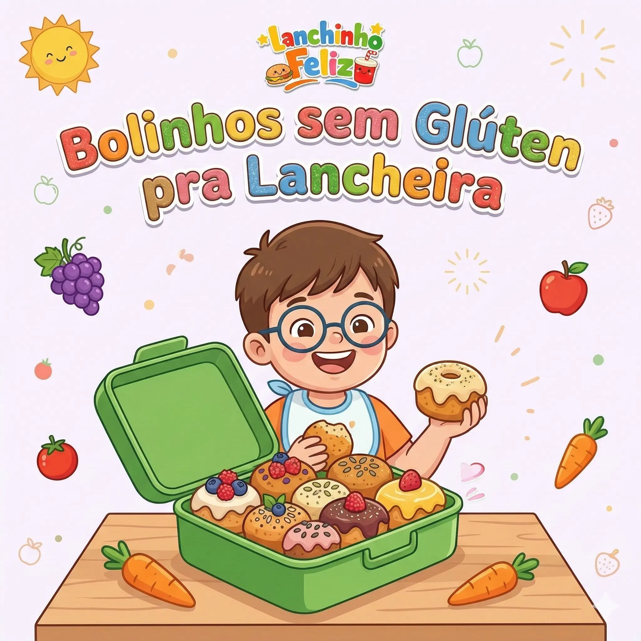 Bolinhos sem Glútem pra Lancheira