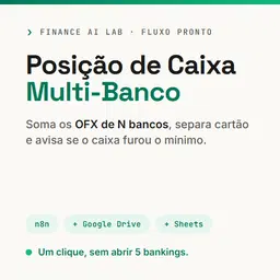 Posição de Caixa Multi-Banco (n8n + Drive + Sheets)
