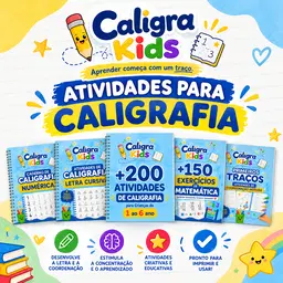 +200 Atividades de Caligrafia para Crianças do 1 ao 6 ano +4 BÔNUS