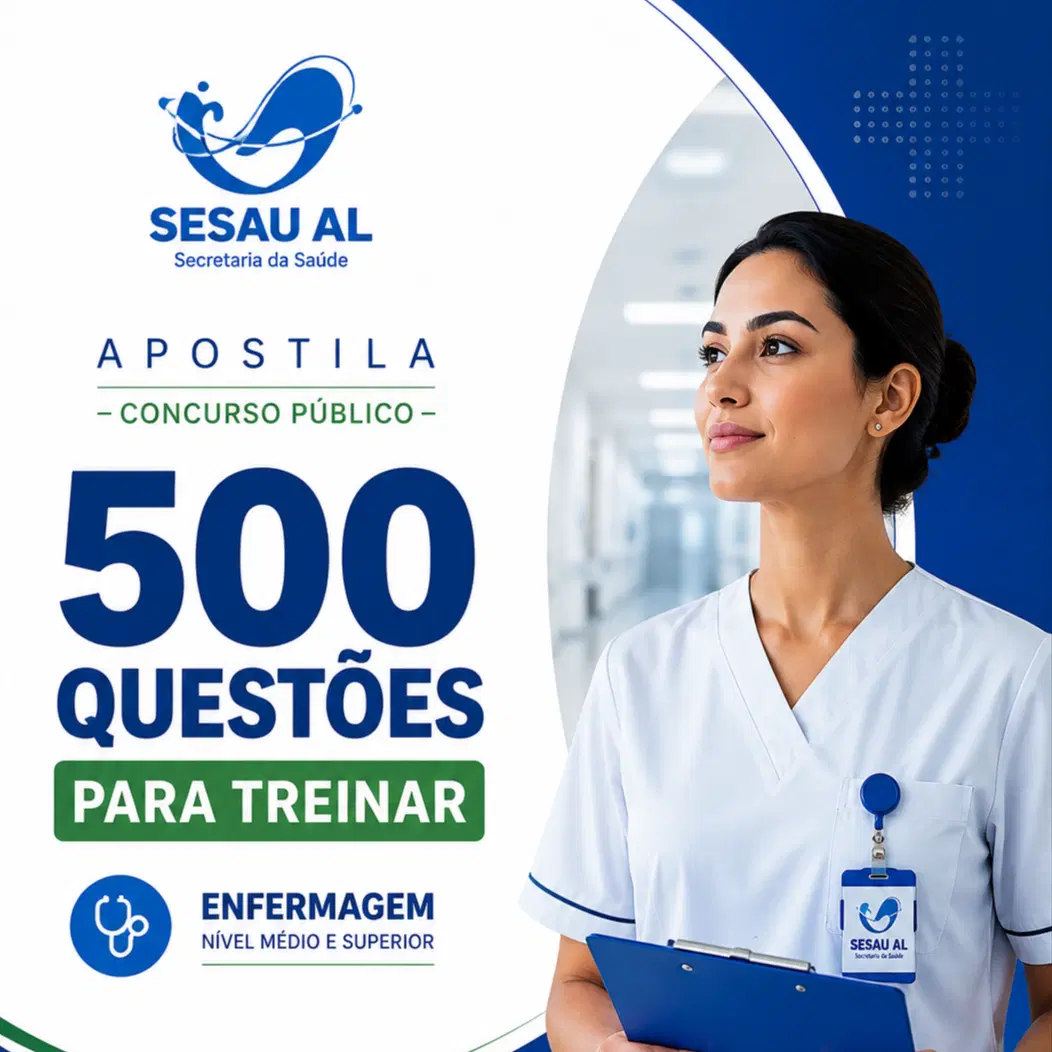 Adicione também 500 Questões Comentadas SESAU AL 2026