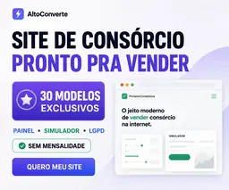 AltoConverte Completo — Site de Consórcio (instalado + Registro + hospedagem)