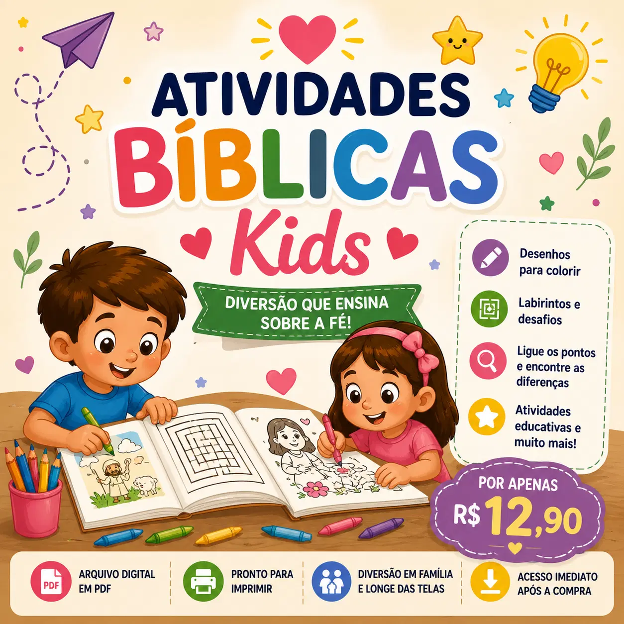 🎨 Atividades Bíblicas Kids