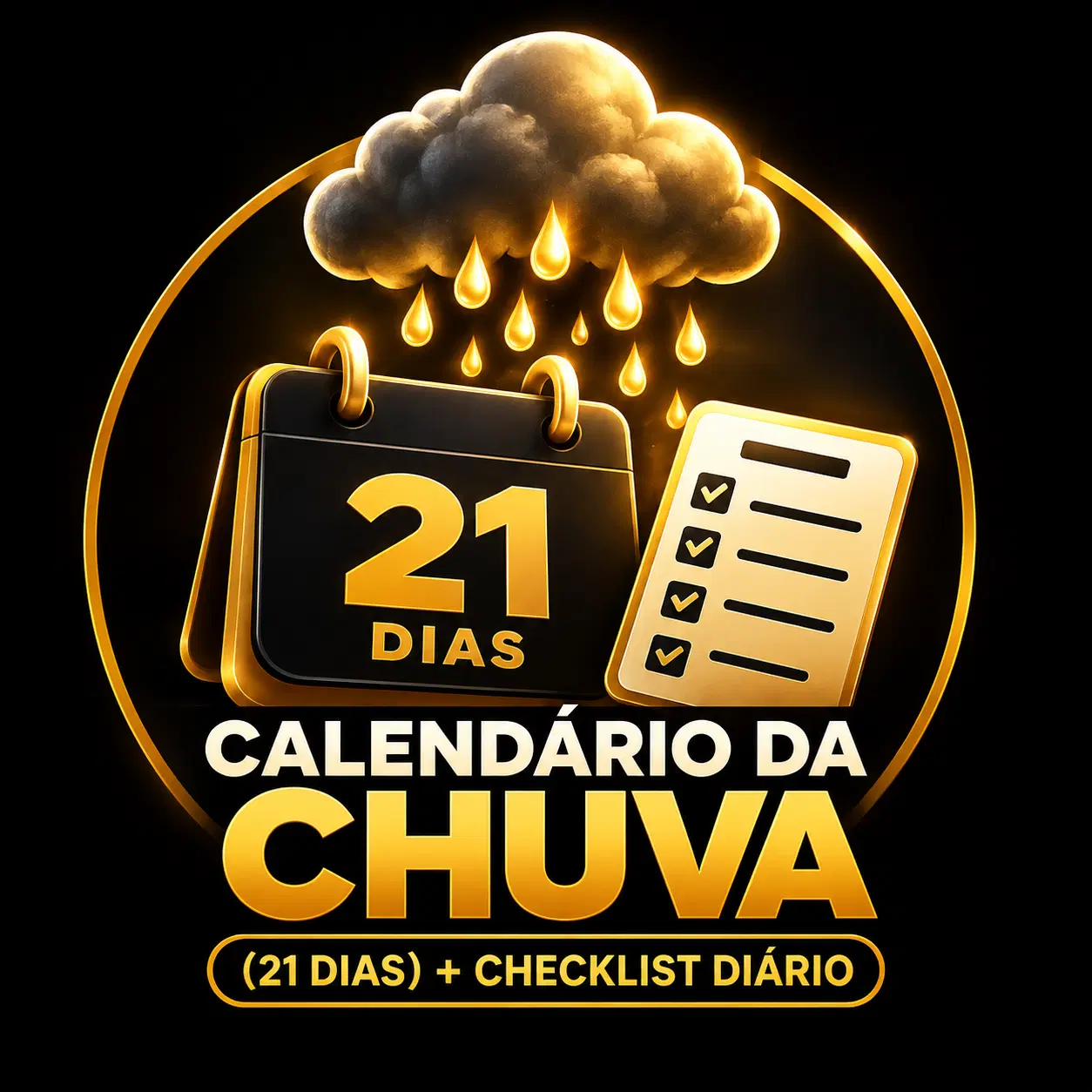 Calendário da Chuva (21 dias) + Checklist diário