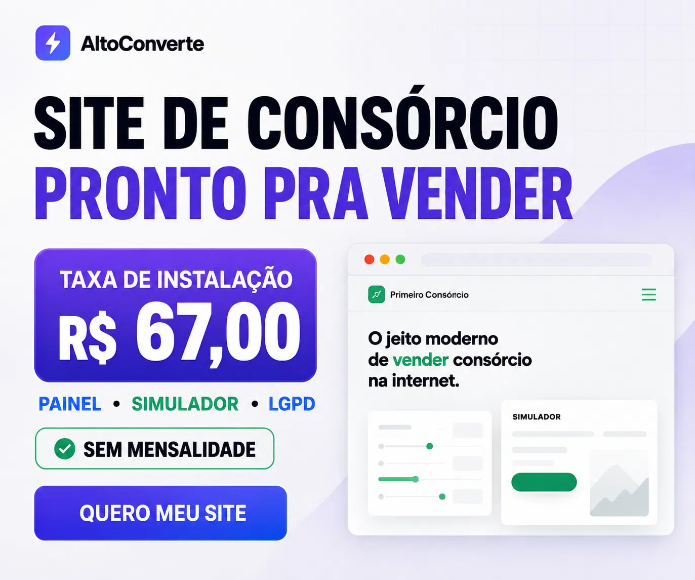 Taxa de Instalação AltoConverte, na sua hospedagem!