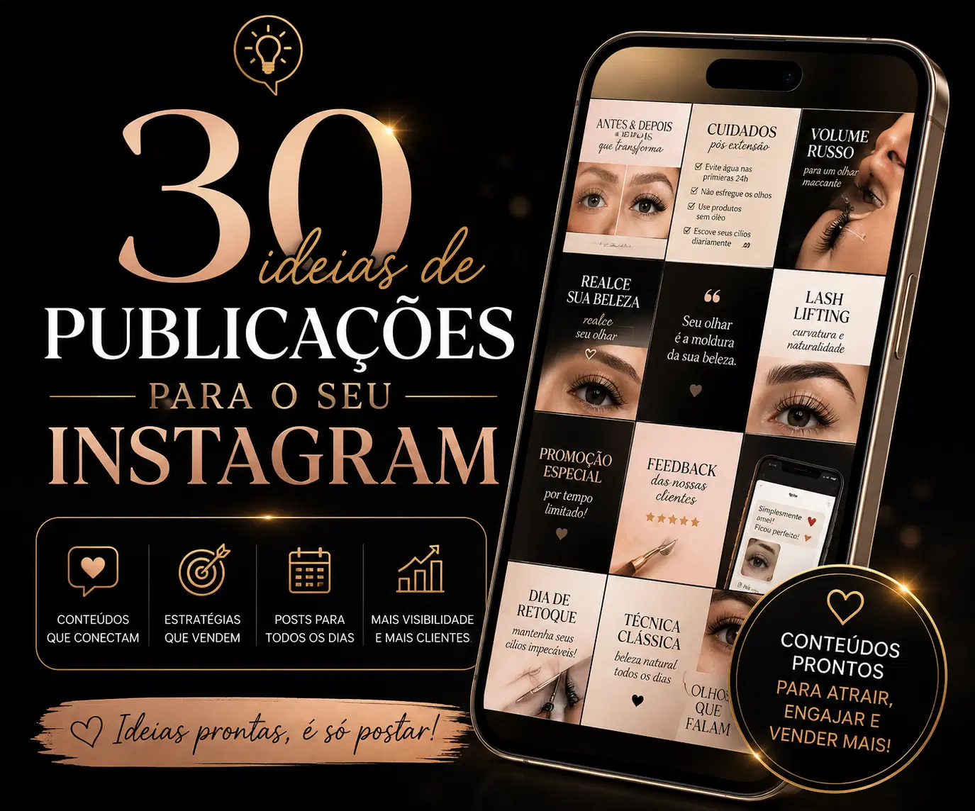 30 IDEIAS DE PUBLICAÇÕES PARA LASHES!