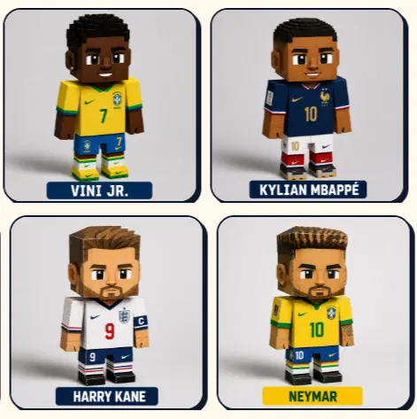 Bonequinhos de Papel Copa 2026